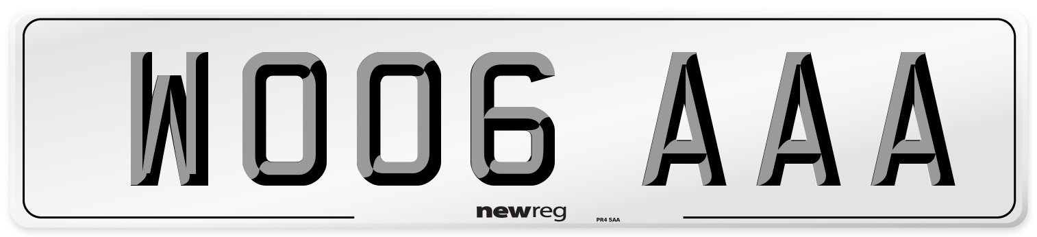 WO06 AAA Number Plate from New Reg